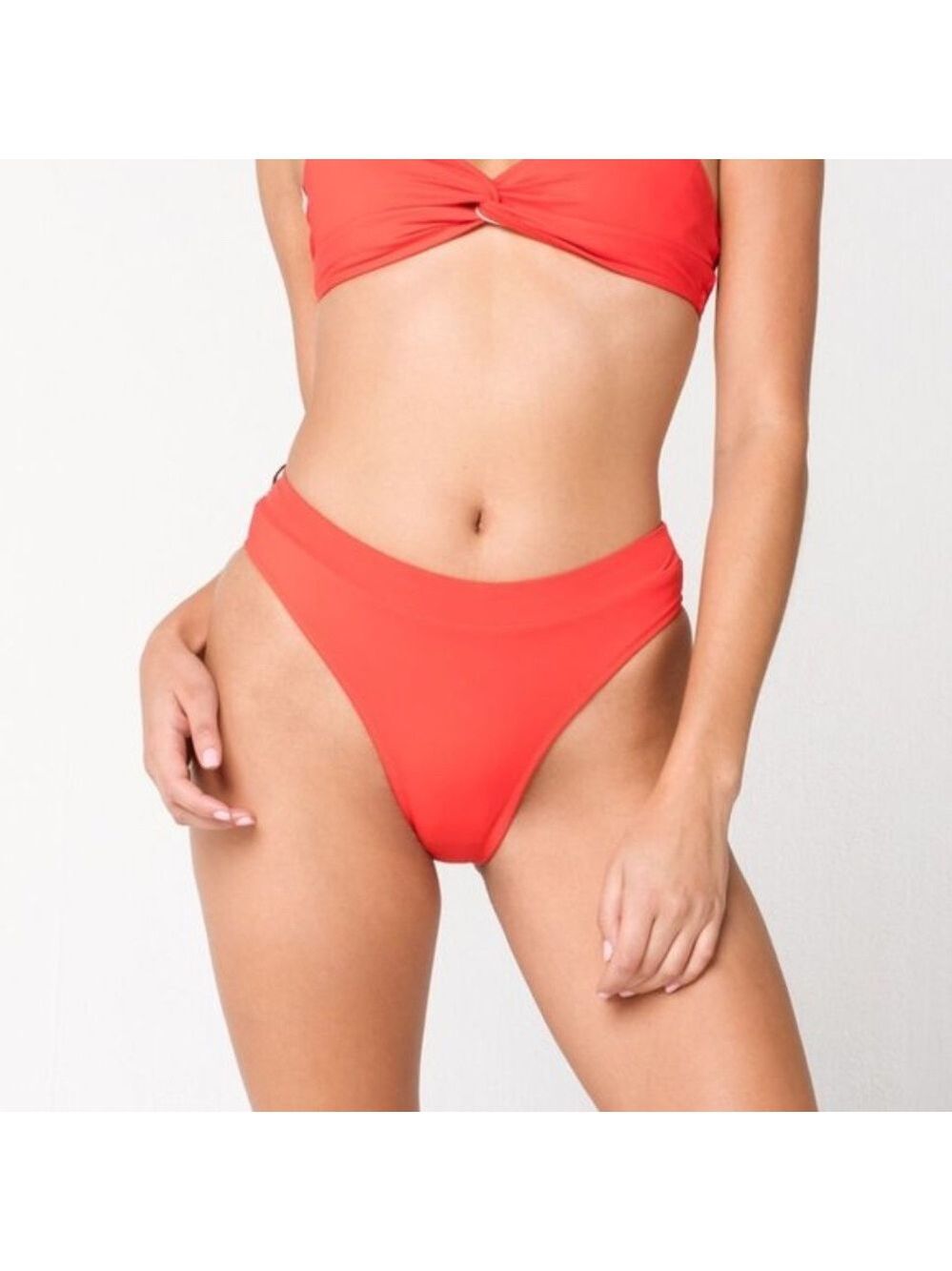 RHYTHM Islander Xanadu HighWaist Red Bikini BottoM